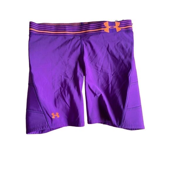 Under Armour, women’s compression, purple padded, shorts, softball size medium - Picture 3 of 5